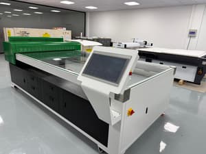 BW-5280 Scan-Type UVA-LED flexo exposure machine with touch screen, factory workshop display