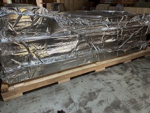 Bowin flexo plate washing machine wrapped film on wooden pallet for sea freight