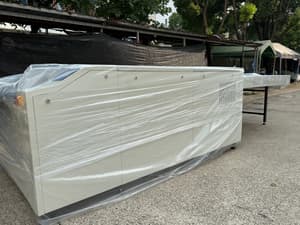 Bowin BW solvent flexo plate washing machine stainless steel body with PLC touch screen, wrapped film before factory inspection